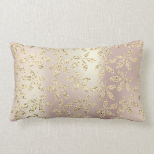 Gold Foxier Roos Gold Pink Metallic Grass Leafs Kussen