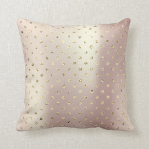 Gold Foxier Roos Gold Pink Metallic Polka Dots Kussen