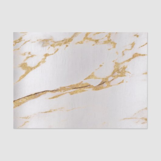 Gold Foxier Silver Marble Metallic Abstract Tissuepapier (Voorkant)