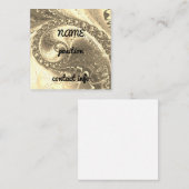 Gold Fractal Art Vierkante Visitekaartje (Voorkant / Achterkant)