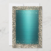 Gold Frame Border Green Metallic Retirement Kaart (Achterkant)