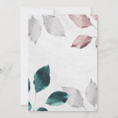 Gold Frame Botanical Flowery Baptism Kaart (Achterkant)