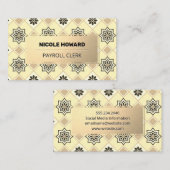 Gold Frame | Gold Tile Pattern Visitekaartje (Voorkant / Achterkant)