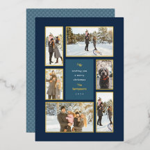 Gold Framed 6 Folie voor kerstfeestdag met fotogal