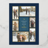 Gold Framed 6 Folie voor kerstfeestdag met fotogal Folie Feestdagenkaart (Voorkant)