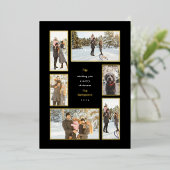 Gold Framed 6 Folie voor kerstfeestdag met fotogal Folie Feestdagenkaart (Staand Voorkant)