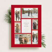 Gold Framed 6 Folie voor kerstfeestdag met fotogal