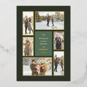 Gold Framed 6 Folie voor kerstfeestdag met fotogal Folie Feestdagenkaart (Voorkant)