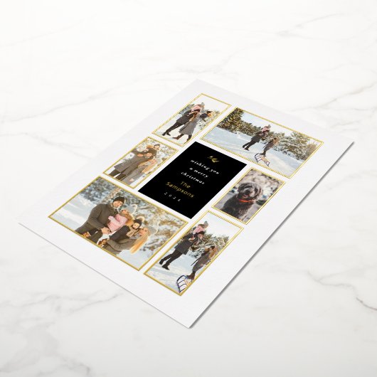 Gold Framed 6 - kerstgalerij Folie Feestdagenkaart (Gedraaid)