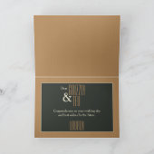 Gold Framed Beer Groom Gay Wedding Gefeliciteerd Kaart (Binnen)