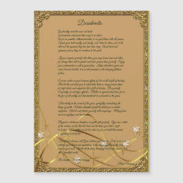Gold Framed Desiderata Poem Magnet