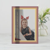 Gold Framed-feestdag Feestdagenkaart (Staand voorkant)