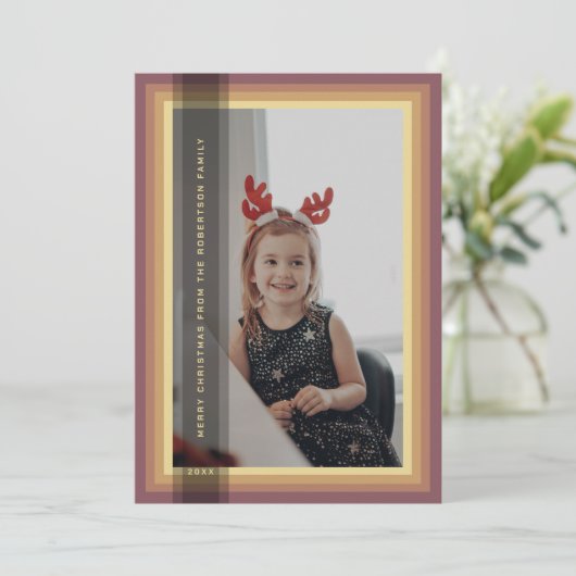 Gold Framed-feestdag Feestdagenkaart (Staand voorkant)