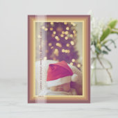 Gold Framed-feestdag Feestdagenkaart (Staand voorkant)