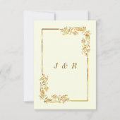 Gold Framed Golden Leaves Wedding (Achterkant)