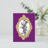 Gold Framed Mad Hatter One Briefkaart (Staand voorkant)