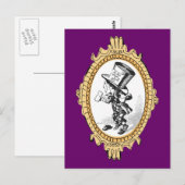 Gold Framed Mad Hatter One Briefkaart (Voorkant / Achterkant)