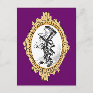 Gold Framed Mad Hatter One Briefkaart