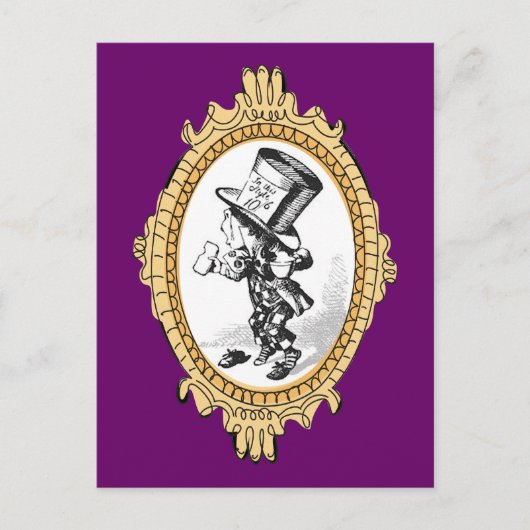 Gold Framed Mad Hatter One Briefkaart (Voorkant)