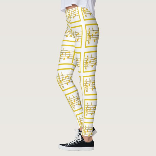 Gold Framed Musical Squares Leggings (Links)