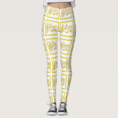 Gold Framed Musical Squares Leggings (Voorkant)