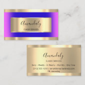 Gold Framed Professional Black Ocean Blue Roze Visitekaartje (Voorkant / Achterkant)