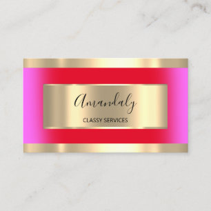 Gold Framed Professional Black Ocean Red Roze Visitekaartje
