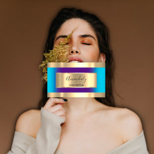 Gold Framed Professional Paars Ocean Blue Modern Visitekaartje