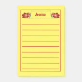 Gold Framed  Red Floral Post-it® Notes (Voorkant)