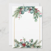Gold-Framed Winter Wedding Invitation Kaart (Voorkant)