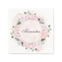 Gold FrameFloral Persoonsnaam Roze Roses