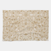 Gold Franco-Oriental Filigree Pattern Fancy Design Theedoek (Horizontaal)