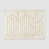 Gold French Calligraphy  Script Parchment Tissuepapier (Voorkant)