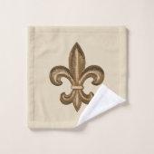 Gold French Fleur de Lis Bad Handdoek (Wasdoekje)