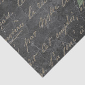 Gold French Script Chalkboard Roos  Tissuepapier (Detail)