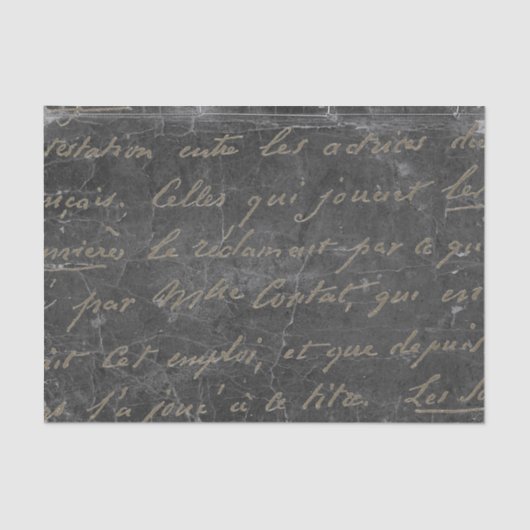 Gold French Script Chalkboard  Tissuepapier (Voorkant)