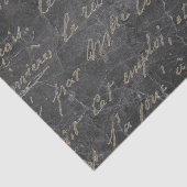 Gold French Script Chalkboard  Tissuepapier (Detail)