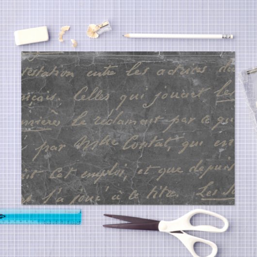 Gold French Script Chalkboard  Tissuepapier (Craft)