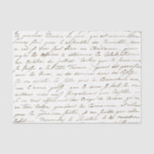 Gold French Script Handwrite Letter-lospage Tissuepapier (Voorkant)