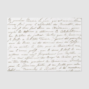 Gold French Script Handwrite Letter-lospage Tissuepapier