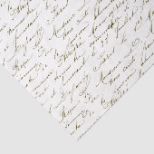  Gold French Script Handwriting Cursive Tis Tissuepapier (Detail)