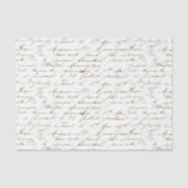  Gold French Script Handwriting Cursive Tis Tissuepapier (Voorkant)