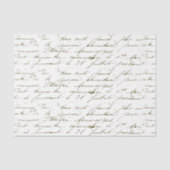  Gold French Script Handwriting Cursive Tis Tissuepapier (Voorkant)