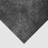 Gold French Script op Distsed Grey Decoupage Tissuepapier (Detail)