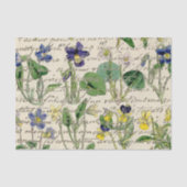 Gold French Script Viola Flowers  Tissuepapier (Voorkant)