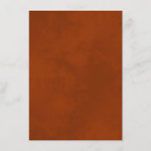 Gold Frills Elegant Rust Oranje Wedding Details Informatiekaartje (Achterkant)