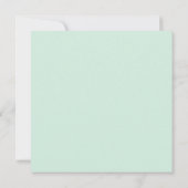 Gold Frills Neo Mint Green Elegant Square Weddensc Kaart (Achterkant)