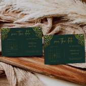  Gold Frills Wedding Sla de datum Kaart