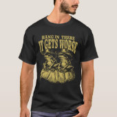 Gold Frogs Cowboy Petten Slechter T-shirt (Voorkant)