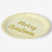 Gold Frost Merry kerst Papieren Bordje (Gekanteld)
